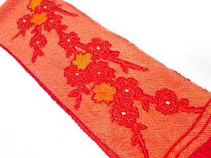 正絹　振袖用　絞り　帯揚げ